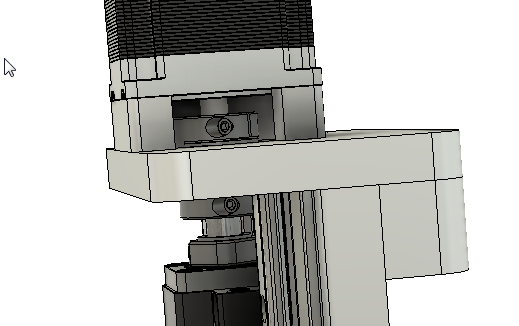 CNC刳刨机Z轴组件的Fusion 360参数模型，具有15毫米Hiwin导轨、16毫米滚珠丝杠和Nema23步进电机缩略图